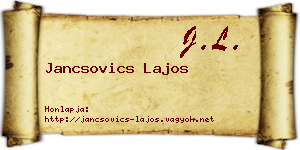 Jancsovics Lajos névjegykártya