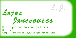 lajos jancsovics business card